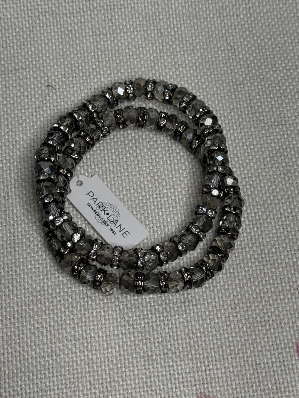 Park Lane Gray Crystal Stretch Bracelet Set